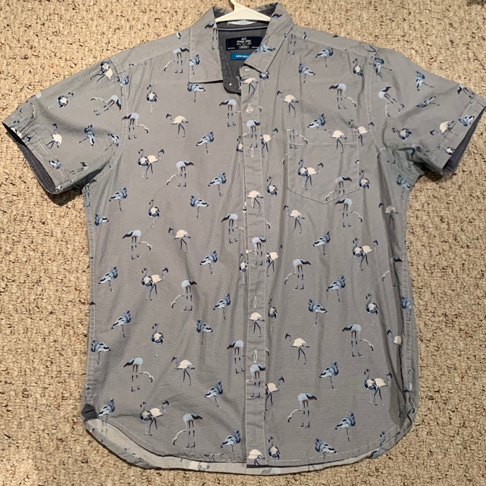 Flamingo printed polo shirt